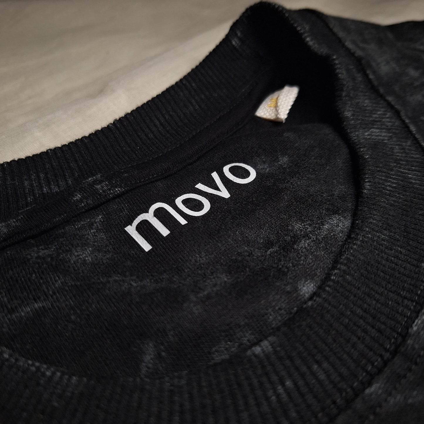Black Acid Wash Oversized Tee - Dust and Drapes collection.