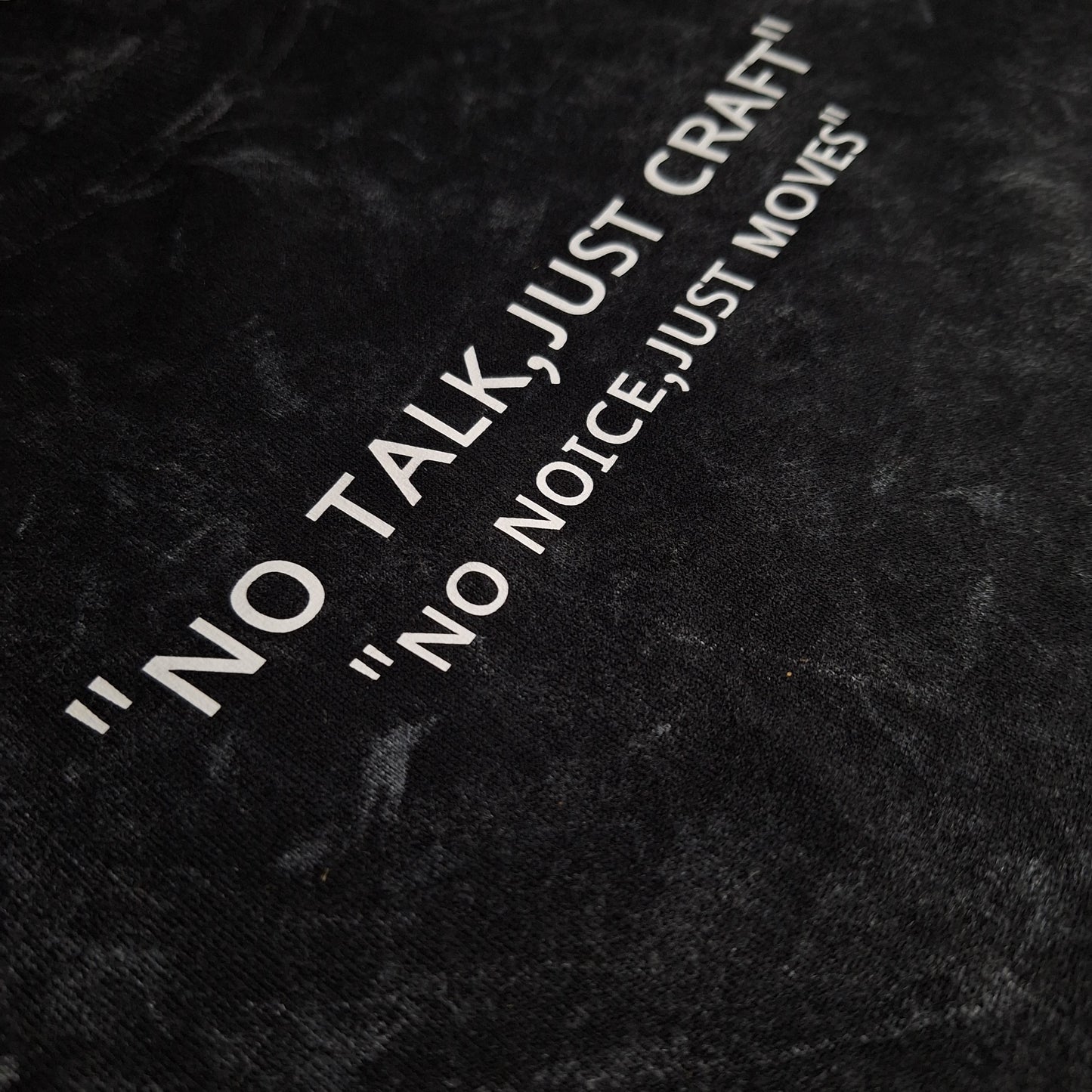 Black Acid Wash Oversized Tee - Dust and Drapes collection.