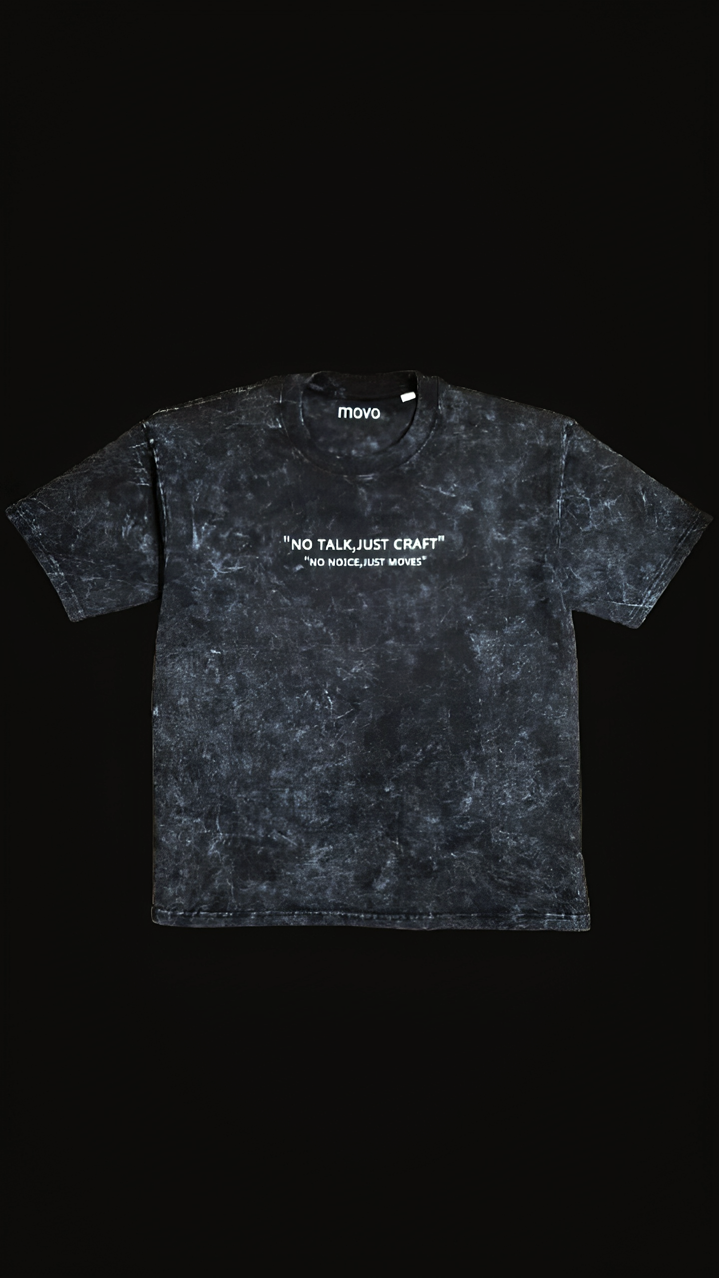 Black Acid Wash Oversized Tee - Dust and Drapes collection.