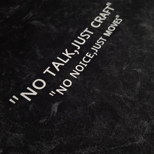 Black Acid Wash Oversized Tee - Dust and Drapes collection.